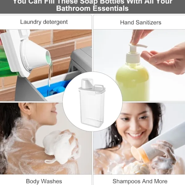 Tvättillbehör-2300ML Förvaring för Tvättmedel, Tvättmedelsbehållare Doseringboll Flytande Tvättmedel