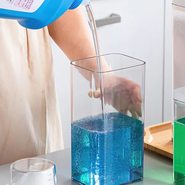 Tvättillbehör-2300ML Förvaring för Tvättmedel, Tvättmedelsbehållare Doseringboll Flytande Tvättmedel