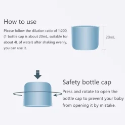 Hommy Rengöringsmedel-480ML Roborock Tillbehör Golv rengöring vätska kostym för Roborock Dyad Och Roborock S7,99.9% Antibakteriell, Ej giftig