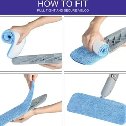 unbranded Svampar & Dukar-Mop Pads, 6 stycken Mikrofiber Rengöringsdynor Blå