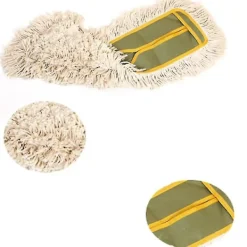 NeunWolken Städmoppar-Moppöverdrag bomull, 2 st bomullsmopp moppöverdrag golvmopp 40cm