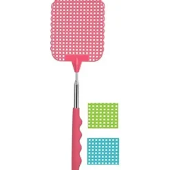 Skadedjur & Insekter-Motståndskraftig och utdragbar teleskopisk flugsmälla, variabel längd 26-72 cm, slumpmässig färg, turkos, grön eller korall