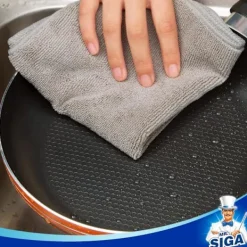 Svampar & Dukar-*MR.SIGA Mikrofiber Rengöringsduk, Universalhanddukar, Rändfria Rengöringstrasor, 12-pack, Grå, Storlek 32 x 32 cm (12,6 x 12,6 tum)