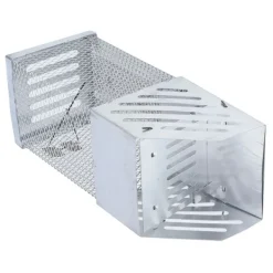 Skadedjur & Insekter-Möss fångstbur Enkeldörr Autodörrlås Human musfälla för inomhusköpcentrum Restaurang Lagergård