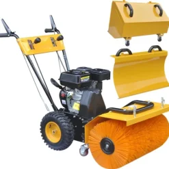 vidaXL Städmaskiner-Multifunktionell bensindriven snöplog/sopmaskin 6,5HK