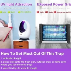 Skadedjur & Insekter-Multifunktionell elektrisk myggdödare, bärbar myggfångare för utomhusbruk
