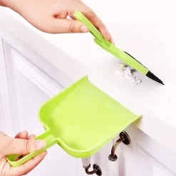 GIFT OF G Rengöringsmedel-Multifunktionell Mini Sopskyffel och Borstset, små Rengöringsverktyg, kvast, portabel Sopskyffel, blå