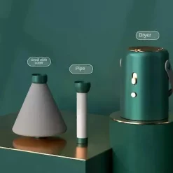 Torktumlare-Multifunktionell portabel minitork för hushållsbruk, lämplig för studentboende, torkar kläder, skor och djurhår, perfekt för resor, grön