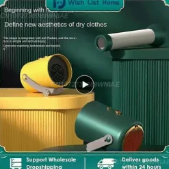 Torktumlare-Multifunktionell portabel minitork för hushållsbruk, lämplig för studentboende, torkar kläder, skor och djurhår, perfekt för resor, grön