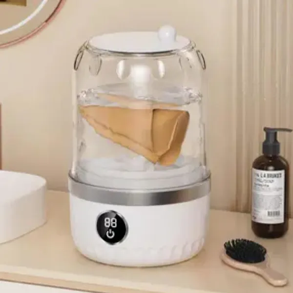 FJORD Städmaskiner-Multifunktionell Tvättmaskin, Mini Bärbar Tvättmaskin, Touchskärm, 3 Hastighetslägen, Toppöppning, Vattentät, Lämplig För Resor