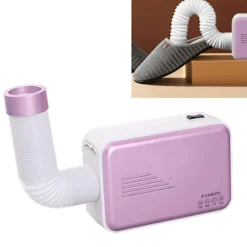 Torktumlare-Multifunktionell 600W klädtork hushåll liten bärbar elektrisk skotork klädtork lila EU rund stickpropp