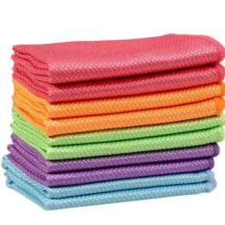 DAO Svampar & Dukar-Multifunktionella rengöringsdukar med fiskfjällsmönster, mikrofiberdukar med tråd för polering av glas och torkning av disk [DB] 30 X 40cm