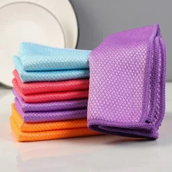 DAO Svampar & Dukar-Multifunktionella rengöringsdukar med fiskfjällsmönster, mikrofiberdukar för polering av glas och torkning av disk 30 X 40cm [DB] 30 X 30cm | Fyndiq