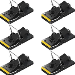 Skadedjur & Insekter-Musfällor, 6-pack Kraftiga Återanvändbara, Säkra och Effektiva Musfällor för Inomhus- och Utomhusbruk, Lätta att Installera och Rengöra