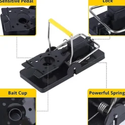 Skadedjur & Insekter-Musfällor, 6-pack Kraftiga Återanvändbara, Säkra och Effektiva Musfällor för Inomhus- och Utomhusbruk, Lätta att Installera och Rengöra