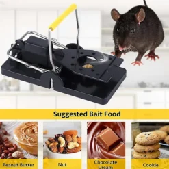 Skadedjur & Insekter-Musfällor, 6-pack Kraftiga Återanvändbara, Säkra och Effektiva Musfällor för Inomhus- och Utomhusbruk, Lätta att Installera och Rengöra