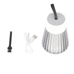 Skadedjur & Insekter-Myggdödande lampa Lågt brus Låg strålning USB-laddning Multifunktionell Bärbar mygglampa för hemcamping [Rak pluggmodell] (Grå)Type1