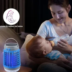 Skadedjur & Insekter-Myggdödare, 2024 ny solcellsladdad vattentät myggdödande lampa, bärbar lämplig för trädgård, camping och picknick