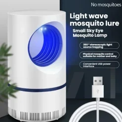NICEGOU Skadedjur & Insekter-Mygglampa, 360° insektsdödare, elektrisk myggfångare med USB-laddning och fluglampa för sovrum, kök, kontor, hem