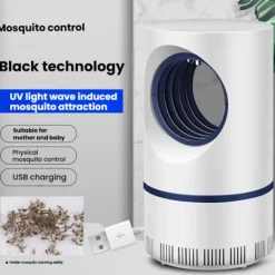 NICEGOU Skadedjur & Insekter-Mygglampa, 360° insektsdödare, elektrisk myggfångare med USB-laddning och fluglampa för sovrum, kök, kontor, hem