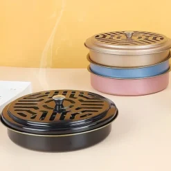 Skadedjur & Insekter-Myggspiralhållare, fackram, rostfritt stål, runt stativ, silver, silver