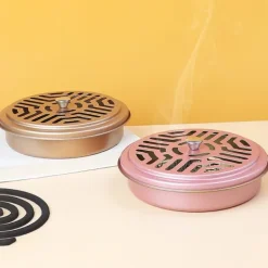 Skadedjur & Insekter-Myggspiralhållare, fackram, rostfritt stål, runt stativ, silver, silver