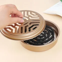 Skadedjur & Insekter-Myggspiralhållare, fackram, rostfritt stål, runt stativ, silver, silver