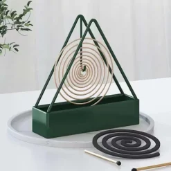 LBSS Skadedjur & Insekter-Myggspiralhållare med trianglar Form Brandsäker Myggavstötande spolar Bricka Inflyttningspresent