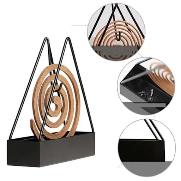 LBSS Skadedjur & Insekter-Myggspiralhållare med trianglar Form Brandsäker Myggavstötande spolar Bricka Inflyttningspresent