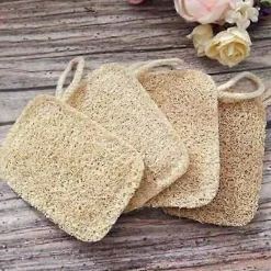 ECORP Svampar & Dukar-Naturlig Loofah Svamp Diskborste 6-pack Set för Köksrengöring Miljövänlig