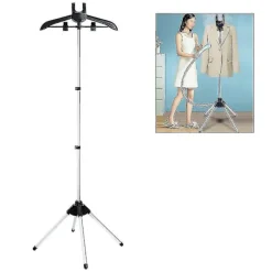 Tvättillbehör-Ångkokarstativ - Fällbart teleskopiskt klädångarstativ, Hängare för ångande kläder, Ångställ för kläder