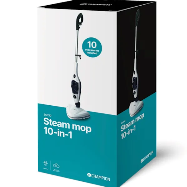 Champion Ångtvättar-Ångmopp 10-in-1 1500W SM210 Vit/Svart