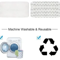 Generic Städmoppar-Ångmoppdynor för Bissell PowerFresh Vac & Steam 2747A, 1132154316321652 Symphony Dammsugare och Ångmopp-serien, 6-pack