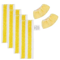 FMYSJ Städmoppar-Ångmoppdynor för Kärcher EasyFix SC2 SC3 SC4 SC5 Ångrengörare, Mikrofiber Tvättbara Återanvändbara (FMY) Yellow