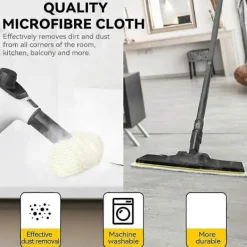 FMYSJ Städmoppar-Ångmoppdynor för Kärcher EasyFix SC2 SC3 SC4 SC5 Ångrengörare, Mikrofiber Tvättbara Återanvändbara (FMY) Yellow