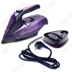 TECH DISCOUNT Strykjärn-Ångstrykjärn - TD® - Fem inställningar - Nano-keramisk platta - Trådlös och med sladd - Lätt att rengöra