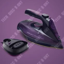 TECH DISCOUNT Strykjärn-Ångstrykjärn - TD® - Fem inställningar - Nano-keramisk platta - Trådlös och med sladd - Lätt att rengöra