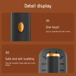 DMstore Strykjärn-Ångstrykjärn för kläder Uppgradering Bärbar Mini Strykjärn, 180° Rotationsbar Handhållen Ångstrykjärn, Vikbar Reskläder för Tygkläder, Bra för Free Size | Fyndiq