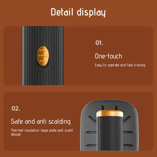 DMstore Strykjärn-Ångstrykjärn för kläder Uppgradering Bärbar Mini Strykjärn, 180° Rotationsbar Handhållen Ångstrykjärn, Vikbar Reskläder för Tygkläder, Bra för Free Size | Fyndiq