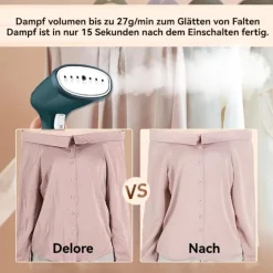 Strykjärn-Ångstrykjärn, steamer med 350 ml vattentank, bärbart resestrykjärn, för resor