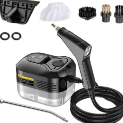 Ångtvättar-Ångtvätt för hem & bil - 2500W Handhållen tryckångare | 15 sekunders uppvärmning | 6 ångnivåer | 1,2L Vattentank - Perfekt för djuprengöring S2 | Fyndiq