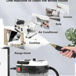 BEBETTER Ångtvättar-Ångtvätt för hemmabruk, handhållen ångare för rengöring, 2500W (Brittiska bestämmelser)