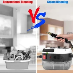 BEBETTER Ångtvättar-Ångtvätt för hemmabruk, handhållen ångare för rengöring, 2500W (Brittiska bestämmelser)