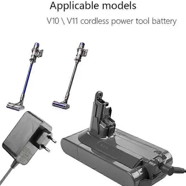 Dammsugare & Tillbehör-/NN/ Laddare för V10 V11 V15 SV12 SV15 Dammsugare Ersättningsladdningskabel Batteri Strömadapter 30.45V Som Visas
