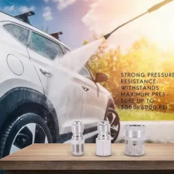 DMstore Högtryckstvättar-NPT 3/8 tum Han- och Honkopplingssats för Trycktvätt, Adapterset och 1 st NPT 3/8 IBY