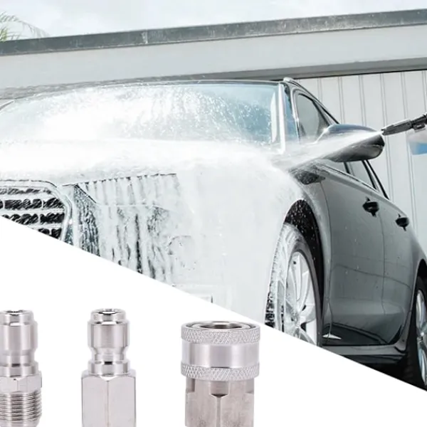 DMstore Högtryckstvättar-NPT 3/8 tum Han- och Honkopplingssats för Trycktvätt, Adapterset och 1 st NPT 3/8 IBY