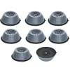 Tvättillbehör-[NT] Vibrationsdämpande fötter för tvättmaskin/torktumlare Grå 8-pack