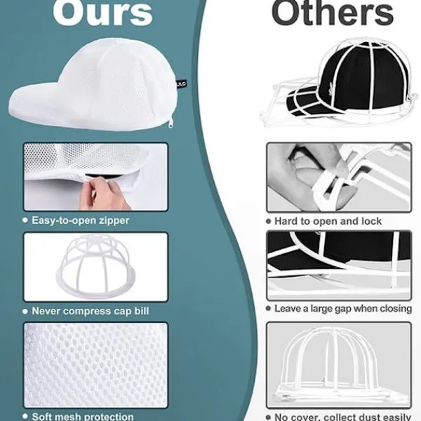 Jettbuying Tvättillbehör-Ny Diskmaskin Hat Wash Protector Baseball Hat Washer Baseball 1PC