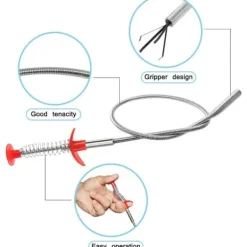 TryggHandla Rengöringsmedel-Ny 6-pack rengörare för igensatta handfat, igensatt avlopp, hårfångare rengöringsverktyg för att rensa rör i kök, badrum, badkar, toalett.