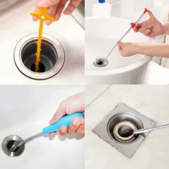 TryggHandla Rengöringsmedel-Ny 6-pack rengörare för igensatta handfat, igensatt avlopp, hårfångare rengöringsverktyg för att rensa rör i kök, badrum, badkar, toalett.